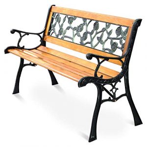 Cast Iron Hardwood Garden Bench
