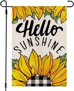 Hello Sunshine Sunflower Flag