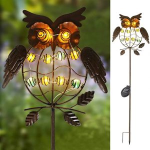 Metal Owl Solar Garden Light